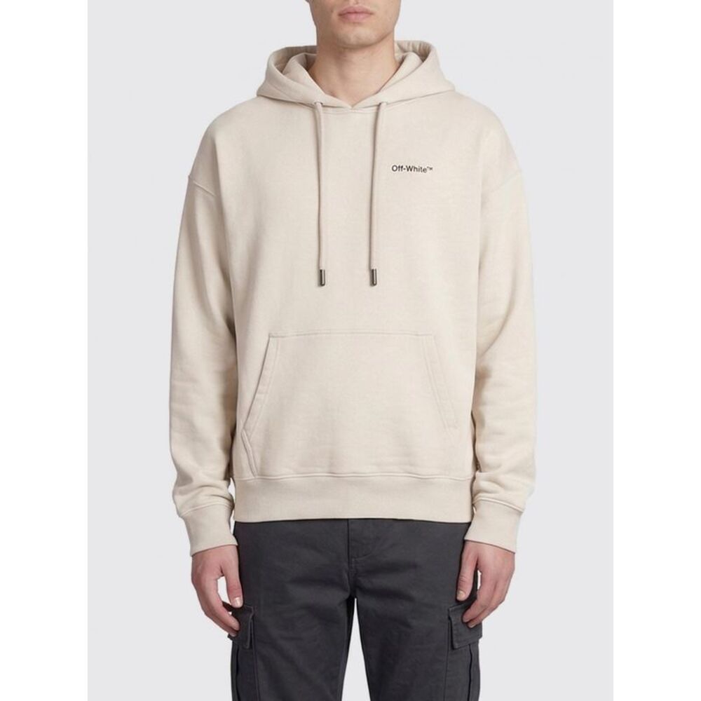 Off-White Men Off-White Cotton Hoodie